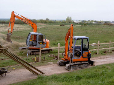 Fence at Meols to protect Belted Beauty breeding area